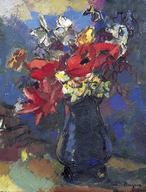 Image of painting Still life, flowers in jug [Click here to close this image]